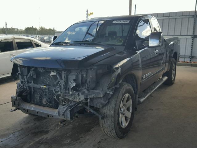 1N6BA06B45N541221 - 2005 NISSAN TITAN XE BLACK photo 2