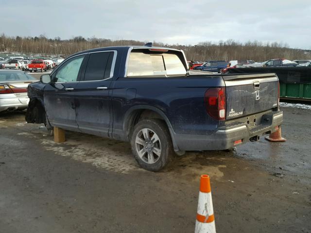 5FPYK3F73HB024865 - 2017 HONDA RIDGELINE BLUE photo 3