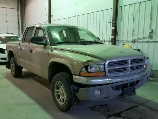 1D7HG48NX3S106105 - 2003 DODGE DAKOTA QUA TAN photo 1