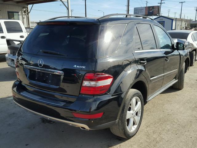 4JGBB8GB3BA626725 - 2011 MERCEDES-BENZ ML 350 4MA BLACK photo 4