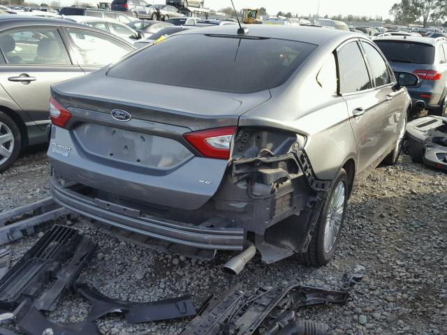 3FA6P0PU3ER177900 - 2014 FORD FUSION SE GRAY photo 4