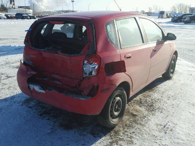 KL2TD65617B735590 - 2007 PONTIAC WAVE RED photo 4