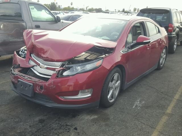 1G1RF6E41DU144426 - 2013 CHEVROLET VOLT RED photo 2