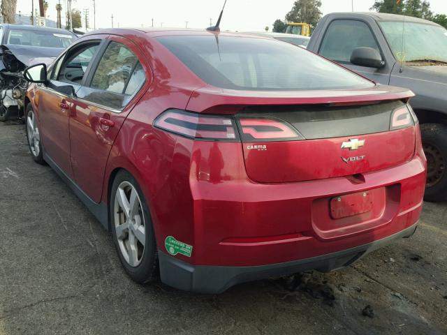 1G1RF6E41DU144426 - 2013 CHEVROLET VOLT RED photo 3