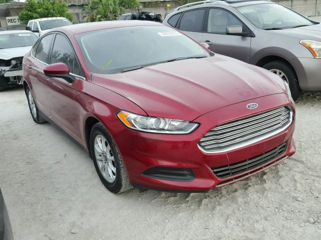 3FA6P0G70GR169931 - 2016 FORD FUSION S BURGUNDY photo 1