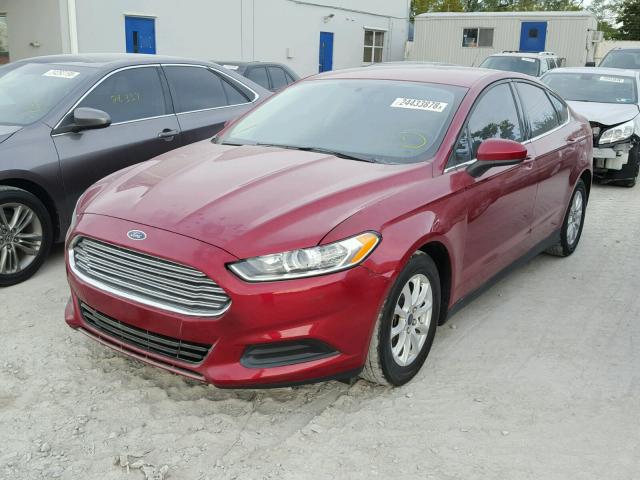 3FA6P0G70GR169931 - 2016 FORD FUSION S BURGUNDY photo 2