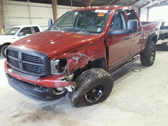 1D7KS28C47J508625 - 2007 DODGE RAM 2500 S MAROON photo 2