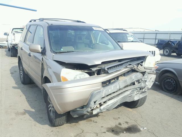 2HKYF18584H623902 - 2004 HONDA PILOT EXL BROWN photo 1