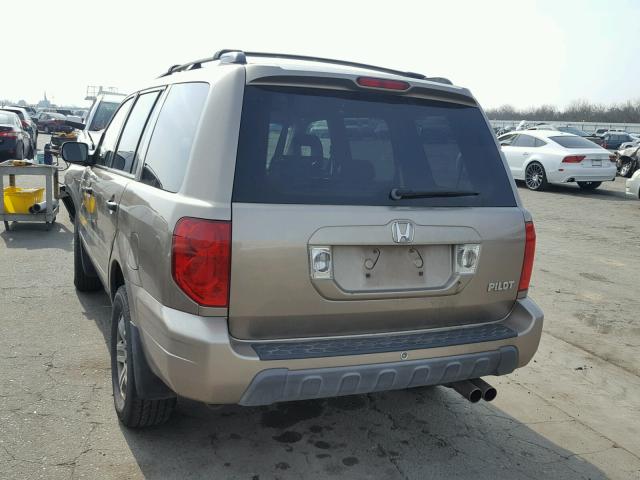 2HKYF18584H623902 - 2004 HONDA PILOT EXL BROWN photo 3