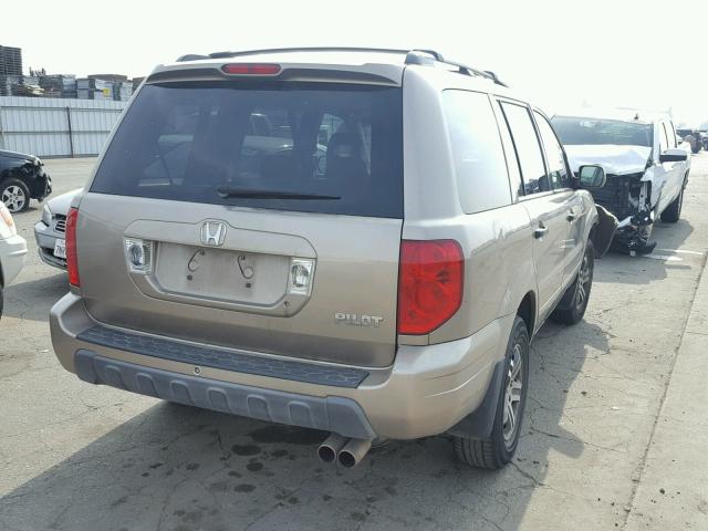 2HKYF18584H623902 - 2004 HONDA PILOT EXL BROWN photo 4