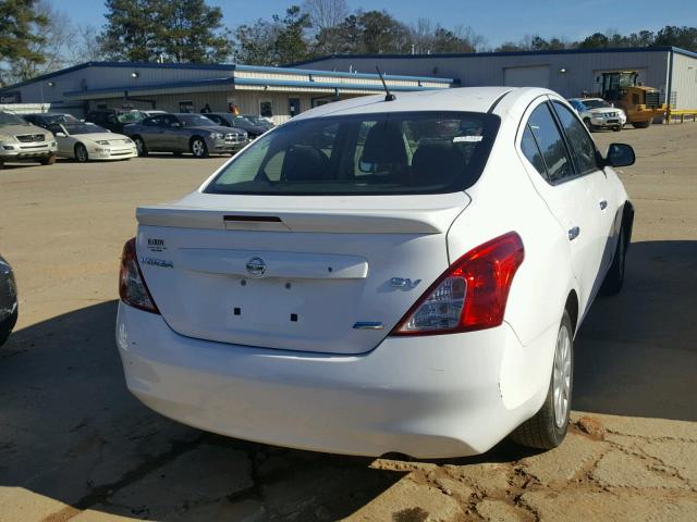 3N1CN7AP6EL865958 - 2014 NISSAN VERSA S WHITE photo 4