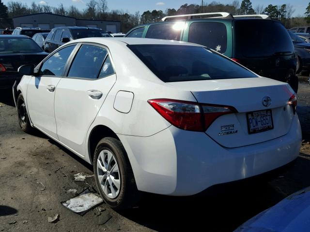 2T1BURHE6FC378615 - 2015 TOYOTA COROLLA L WHITE photo 3