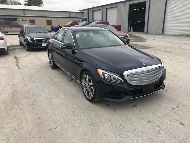 55SWF4JB0GU128927 - 2016 MERCEDES-BENZ C 300 BLUE photo 1