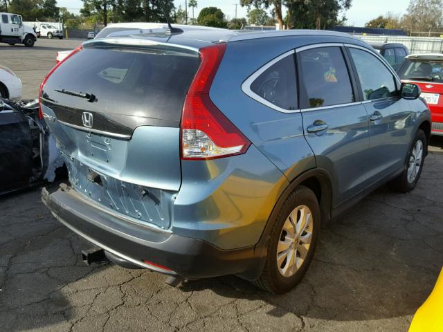 5J6RM3H72DL038178 - 2013 HONDA CR-V EXL BLUE photo 4