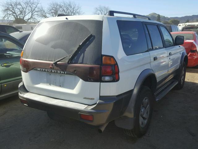 JA4MT31H21P060931 - 2001 MITSUBISHI MONTERO SP WHITE photo 4