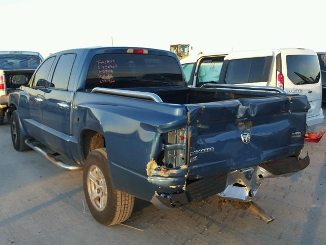 1D7HE48J36S509740 - 2006 DODGE DAKOTA QUA BLUE photo 3