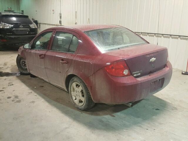 1G1AL55F387104967 - 2008 CHEVROLET COBALT LT RED photo 3