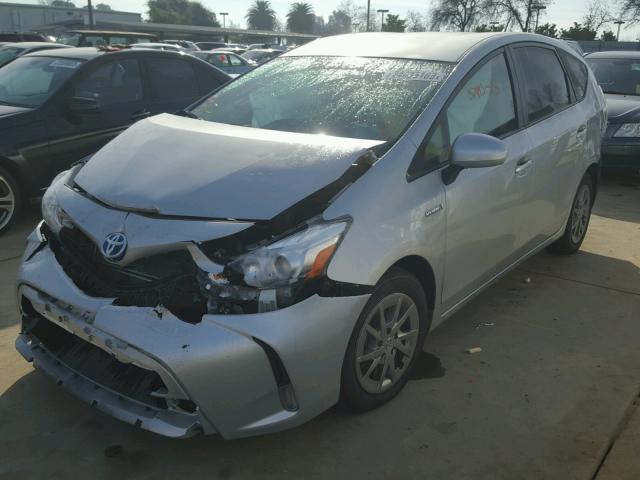 JTDZN3EU7FJ025695 - 2015 TOYOTA PRIUS V GRAY photo 2