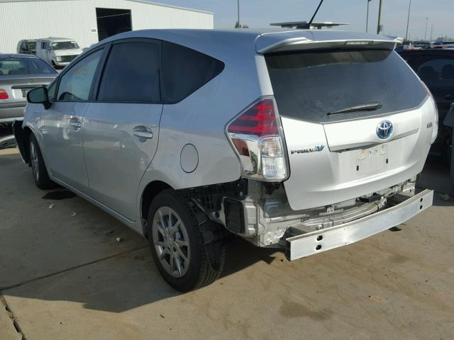 JTDZN3EU7FJ025695 - 2015 TOYOTA PRIUS V GRAY photo 3