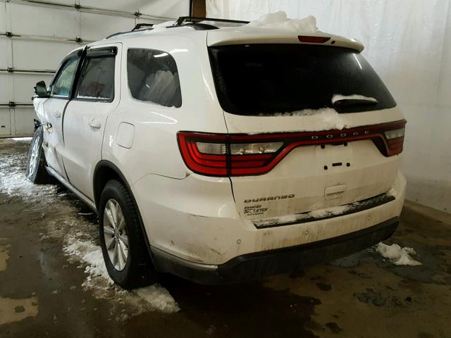 1C4RDJAG7FC802159 - 2015 DODGE DURANGO SX WHITE photo 3