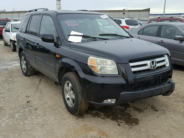 2HKYF18566H555344 - 2006 HONDA PILOT EX BLACK photo 1