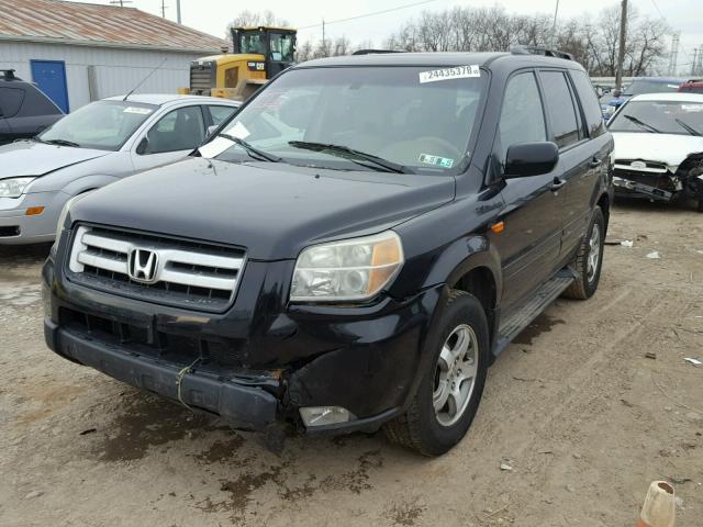 2HKYF18566H555344 - 2006 HONDA PILOT EX BLACK photo 2