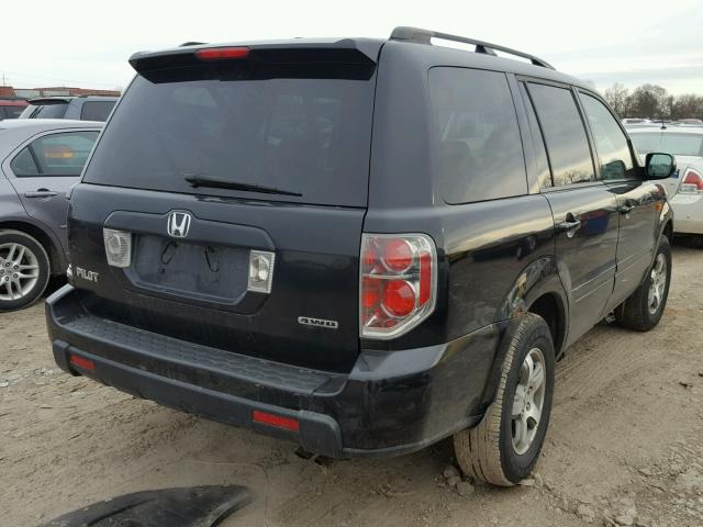 2HKYF18566H555344 - 2006 HONDA PILOT EX BLACK photo 4