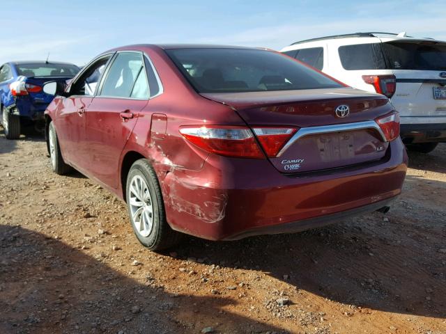 4T1BF1FK6HU791866 - 2017 TOYOTA CAMRY LE BURGUNDY photo 3