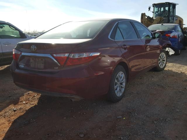 4T1BF1FK6HU791866 - 2017 TOYOTA CAMRY LE BURGUNDY photo 4