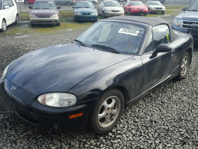 JM1NB3537X0128198 - 1999 MAZDA MX-5 MIATA BLACK photo 2