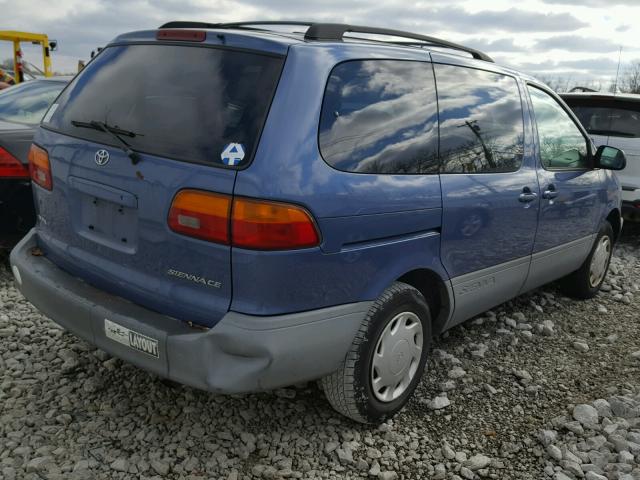 4T3ZF13C1XU121207 - 1999 TOYOTA SIENNA LE BLUE photo 4