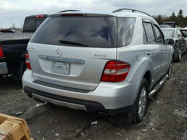 4JGBB86E16A082114 - 2006 MERCEDES-BENZ ML 350 SILVER photo 4