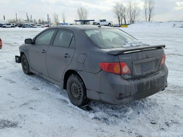 2T1BU4EE8AC352730 - 2010 TOYOTA COROLLA BA CHARCOAL photo 3