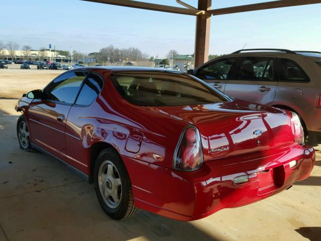2G1WW12E439397416 - 2003 CHEVROLET MONTE CARL 红色 照片 3