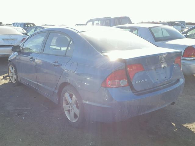 1HGFA16877L057624 - 2007 HONDA CIVIC EX BLUE photo 3