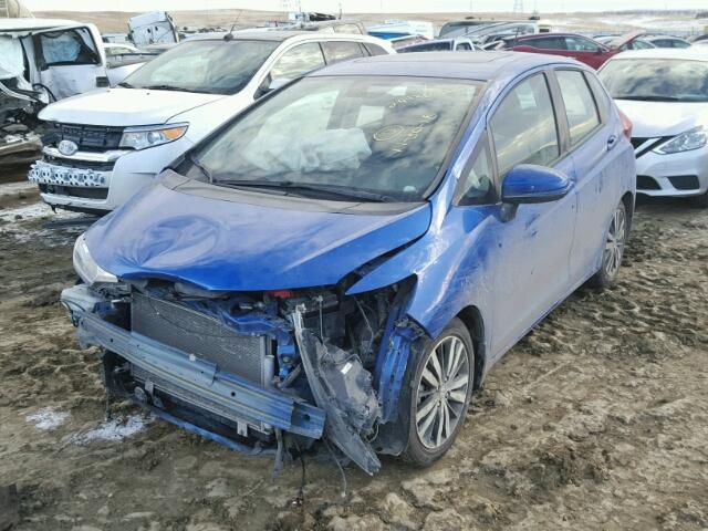 3HGGK5H87FM780201 - 2015 HONDA FIT EX BLUE photo 2