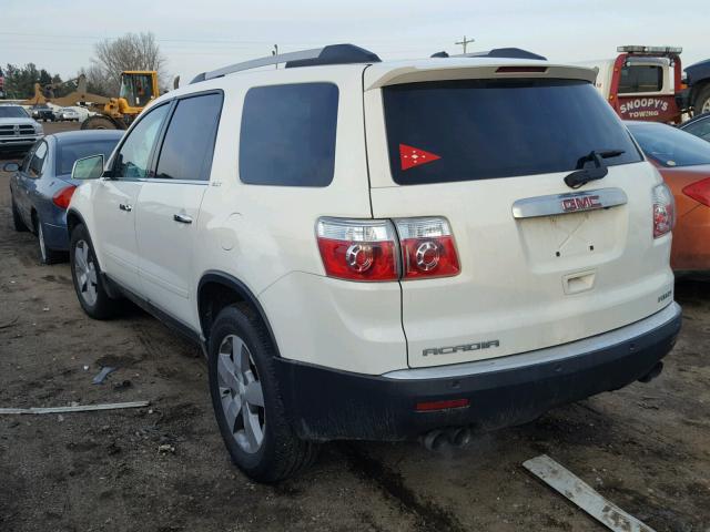 1GKKVRED1CJ122704 - 2012 GMC ACADIA SLT WHITE photo 3