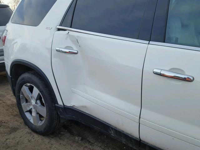 1GKKVRED1CJ122704 - 2012 GMC ACADIA SLT თეთრი ფოტო 9