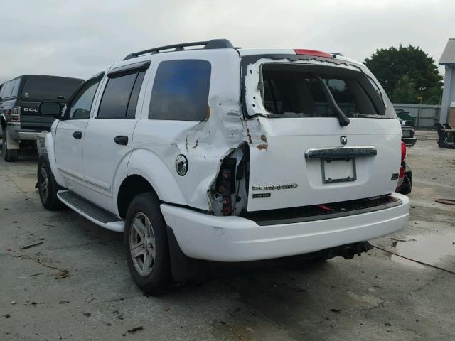 1D4HD58D25F600893 - 2005 DODGE DURANGO LI WHITE photo 3