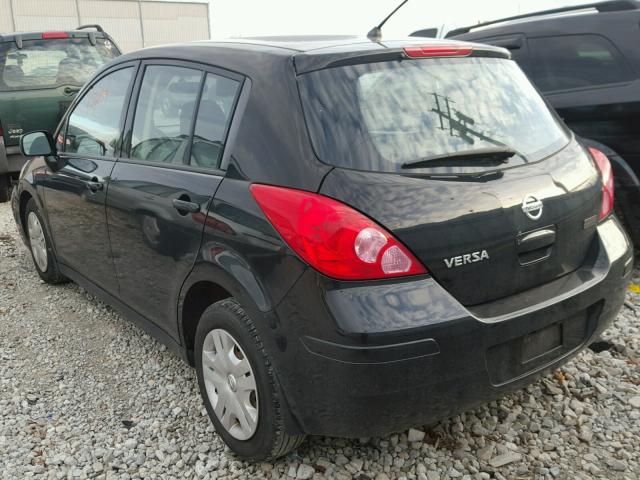 3N1BC1CP2BL489296 - 2011 NISSAN VERSA S BLACK photo 3