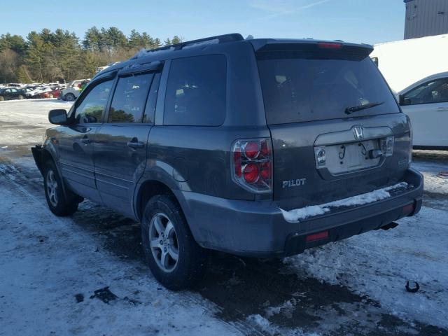 2HKYF18727H510341 - 2007 HONDA PILOT EXL GRAY photo 3