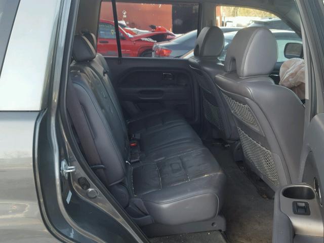 2HKYF18727H510341 - 2007 HONDA PILOT EXL GRAY photo 6