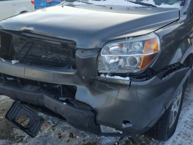 2HKYF18727H510341 - 2007 HONDA PILOT EXL GRAY photo 9