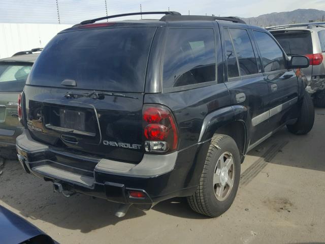 1GNDS13S942353207 - 2004 CHEVROLET TRAILBLAZE BLACK photo 4