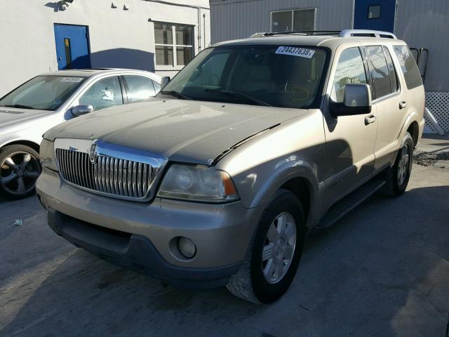 5LMEU68H15ZJ09909 - 2005 LINCOLN AVIATOR BEIGE photo 2