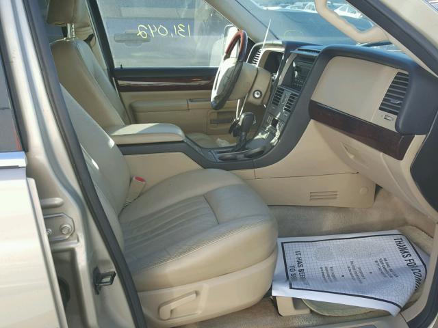 5LMEU68H15ZJ09909 - 2005 LINCOLN AVIATOR BEIGE photo 5