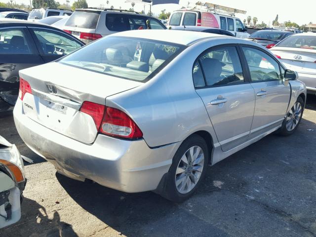 19XFA16939E026034 - 2009 HONDA CIVIC EXL SILVER photo 4