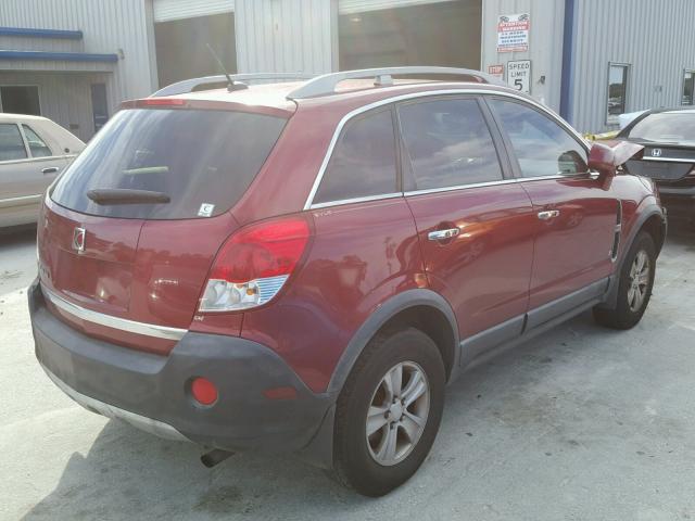 3GSCL33PX8S724950 - 2008 SATURN VUE XE BURGUNDY photo 4