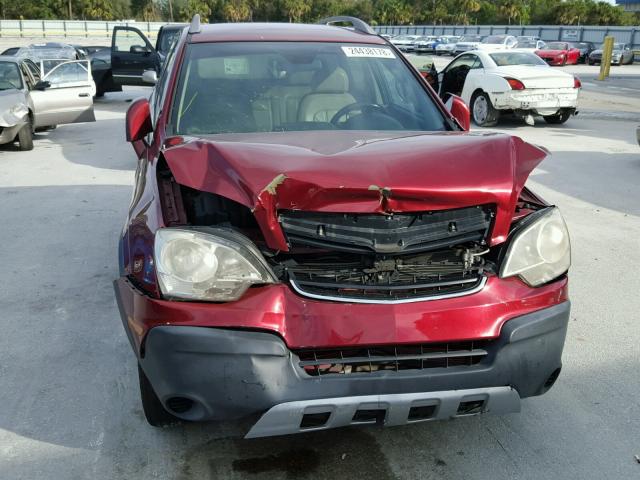 3GSCL33PX8S724950 - 2008 SATURN VUE XE BURGUNDY photo 9