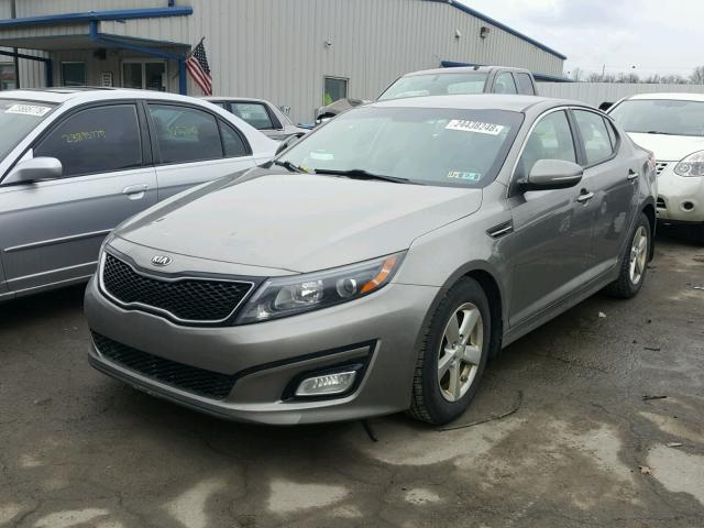 5XXGM4A72EG282993 - 2014 KIA OPTIMA LX GRAY photo 2